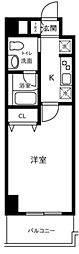 F.H.Dビル 2階1Kの間取り