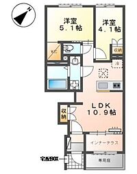 エクステンド・H 2LDKの間取図画像