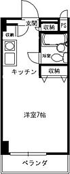 第七植村ビル 1Kの間取図画像