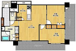 グランドメゾン大濠公園THETOWER 2LDKの間取図画像