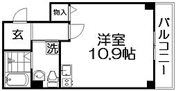 ダブルツリー7番館 ワンルームの間取図画像