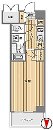 パレステュデイオ三田 1Kの間取図画像