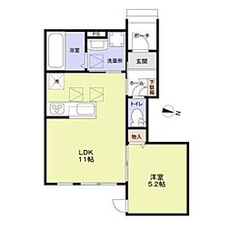 Casa Grigia 1LDKの間取図画像