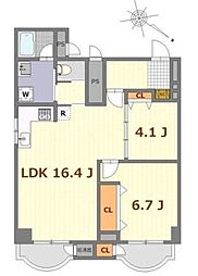 サンハイツ中野 1SLDKの間取図画像