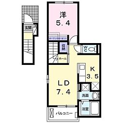 クアドリフォリオ 1LDKの間取図画像