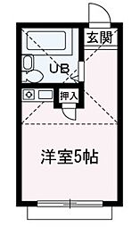ペアパレス和光 ワンルームの間取図画像