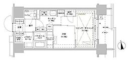 パークスフイア牛込神楽坂 1SLDKの間取図画像
