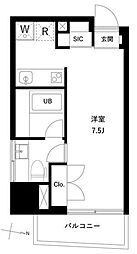 リテラス押上 4階ワンルームの間取り