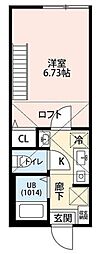 Venus Lagoon三枚町 1Kの間取図画像