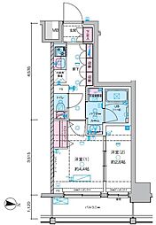 GENOVIA木場II 4階2Kの間取り