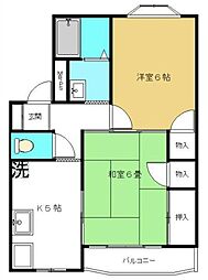 グリーンズビラ 2Kの間取図画像