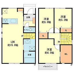 パレート春日原 3LDKの間取図画像