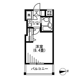 SOCIETY宮前平 1Kの間取図画像