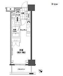 パークハビオ人形町 ワンルームの間取図画像