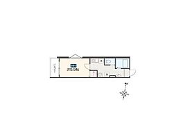 JR青梅線 東青梅駅 徒歩7分の賃貸アパート 1階1Kの間取り