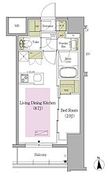 アーバネックス早稲田テラス 1LDKの間取図画像