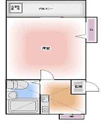 ハイツひらまつ ワンルームの間取図画像