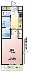 (仮称)プロスぺリタT 1Kの間取図画像