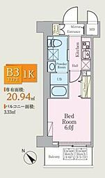 HY,s西横浜 1Kの間取図画像