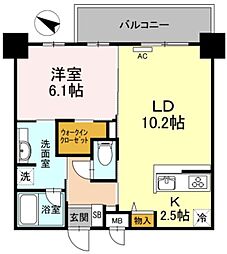 HeimRose7 1LDKの間取図画像