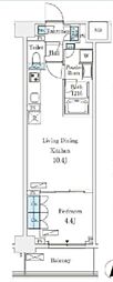 フロンティアレジデンス錦糸公園 1LDKの間取図画像