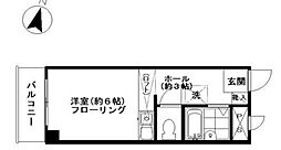 ジャルダン浦和 ワンルームの間取図画像