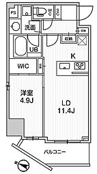 SEASONFLATS押上 1LDKの間取図画像