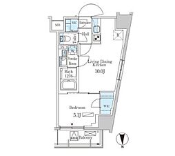 パークアクシス池袋 403 4階1LDKの間取り