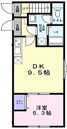 ルミエス菊名 1階1LDKの間取り