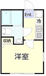 ColorzHiyoshi 1Kの間取図画像