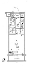 SKYCOURT品川パークサイド3 1Kの間取図画像