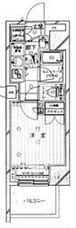 ルーブル大鳥居参番館 1Kの間取図画像