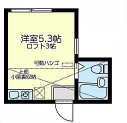 ユナイト大口フロレンシア ワンルームの間取図画像