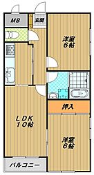 エスポワール明石 2LDKの間取図画像