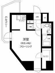パレステュディオ六本木 1Kの間取図画像