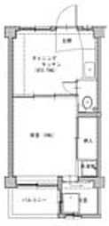 ビレッジハウス葛ノ葉8号棟 1DKの間取図画像