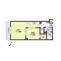ミリアビタ大森台 1LDKの間取図画像