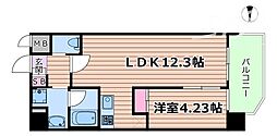 プレジオ西中島ASIAN 1LDKの間取図画像