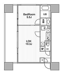 URBANFLATSIkebukuroPremium 1LDKの間取図画像