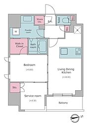 レジディア大森II 14階1SLDKの間取り