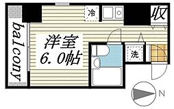 メゾン・ド・ヴィレ住吉 ワンルームの間取図画像