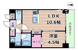 スプランディッド新大阪VIII 1LDKの間取図画像