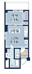 Maison Futaba 1LDKの間取図画像