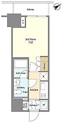 ラティエラ板橋 1Kの間取図画像