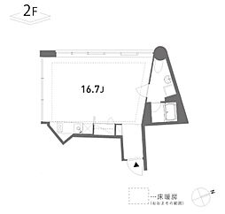 渋谷区東2丁目マンション ワンルームの間取図画像