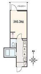 MELLAS入間市IV 1Kの間取図画像