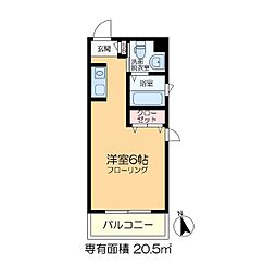 和倉館 ワンルームの間取図画像