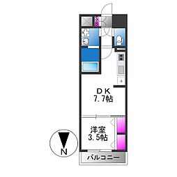 ファステート大阪ベースシティ 1DKの間取図画像