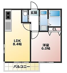 CONNECTPARK1 1DKの間取図画像