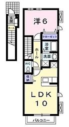 ヴィラジャスティス3 1LDKの間取図画像